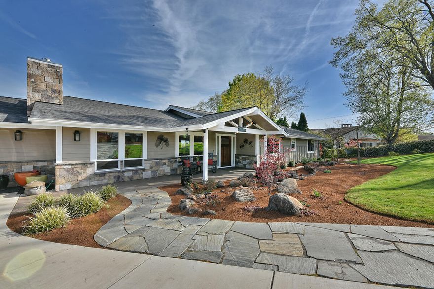 Introducing one of the most amazing properties on the Rogue Valley Country Club: 156 Greenway Circle. Situated on the corner of the 15th green & 16th tee box, w/ great views of the 12th and 13th greens!  This home has undergone a thoughtfully designed extensive renovation in the last few years that has made this essentially a new home. Unique features include an open concept living/kitchen/dining space, gourmet kitchen w/ quartzsite counters, large island w/ seating, wet bar w/ wine fridge, acacia wood floors and custom alder cabinetry.  The private primary suite features a gas fireplace, French doors to the deck, dual vanities, walk-in tile shower, jetted tub and walk-in closet w/ built-in cabinetry. Executive vaulted office w/ custom cabinetry. Beautiful covered deck off the great room w/ oversized sliding doors for a seamless fusion of indoor/outdoor living.  Outdoor living at its finest w/ a pool, extensive patios, gazebo, all on a beautifully landscaped half acre parcel.
