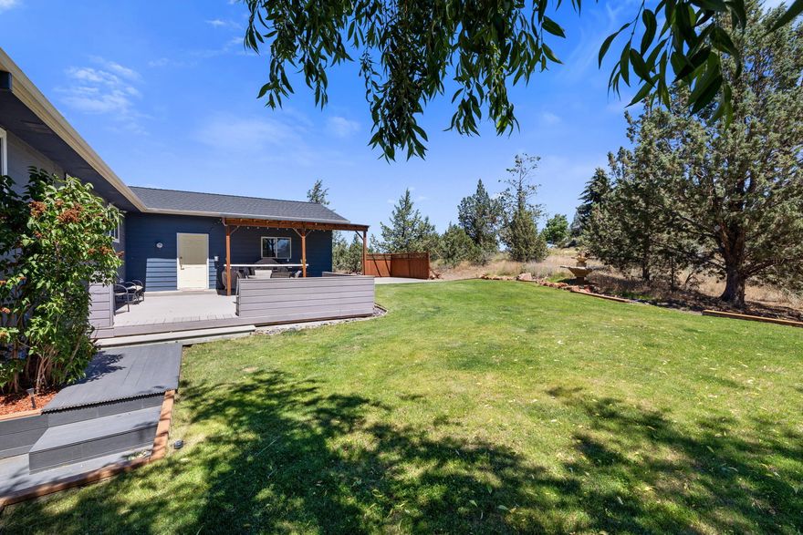 Looking for a home that offers flexible space options to fit all of your needs? Loved & cared home has 3264 sq ft w/main level offering beautiful entryway leading into open living room surrounded w/natural lighting & Cascade Mountain views. Freshly stained deck area to enjoy your summer BBQ's & 4th of July fireworks. Large dining area, kitchen w/solid surface countertops & S/S appliances. 2 BDRM & 2 full BTH include expansive primary suite w/sitting area, walk in closet & full tile walk in shower. Home could be a great option for multigenerational living. Walkout daylight basement has the largest bonus/game room w/access to the landscaped fenced yard. Additional 3 BDRM, 1 full BTH. Double car attached garage w/man door leading to entertainment deck/yard area. 2.88 acres fenced off & horse ready, round pen/panels, double stables w/room for storage between. RV/Boat/Xtra parking area, 14x28 workshop w/pellet stove, asphalt wrap around driveway. Your perfect house to call home!