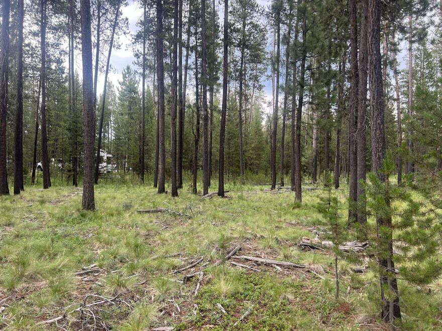 1.03 acre lot just minutes from Sunriver, Mt Bachelor and High Cascade Lakes, Level lot with mature Pine trees, power at street, down the road. Come see what Central Oregon has to offer.