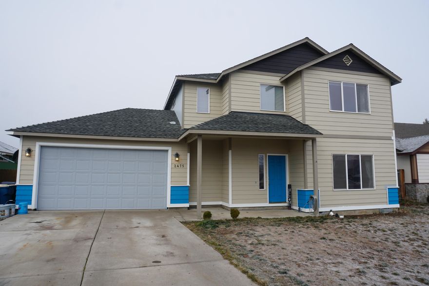 This home will have a completed exterior paint job Saturday January 29th. Grey with White Trim. Well maintained & turn key. 3 bedrooms, 2.5 baths & 1,676 sf. Located perfectly in the NE corner of Redmond. 2 story tall entry way leads to a large living room w/a corner gas burning fireplace. New furnace with AC and Exterior paint. Wide plank flooring found throughout main living space, open kitchen & dining area! Sliding glass door opens to the back patio, low maintenance yard & park beyond the 6'cedar fence. Upstairs features the primary suite & 2 additional bedrooms & full bath. Insulated & finished garage. space for an RV as well!