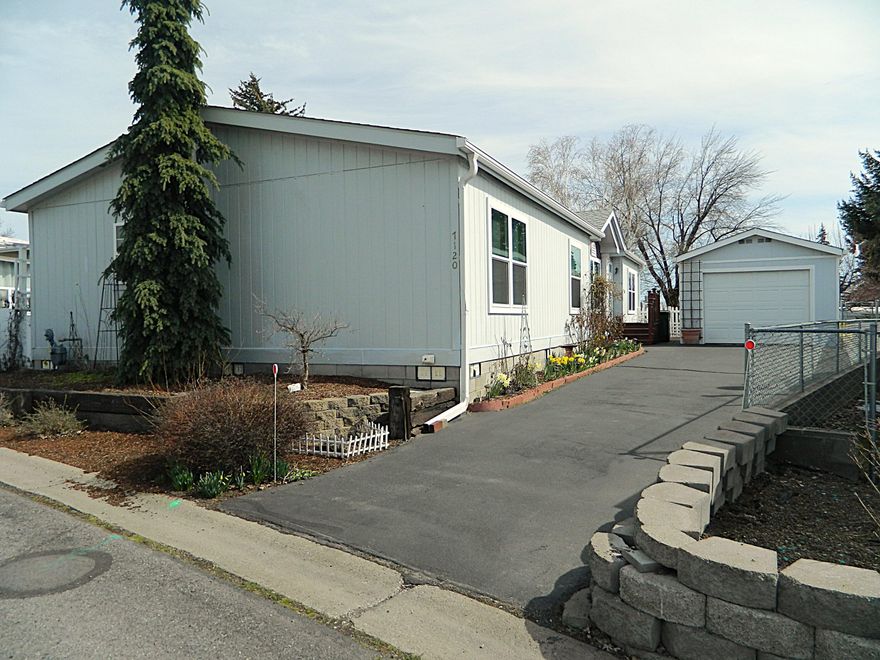 Don't miss out on this beautifully maintained home in the Country Green Estates. This 3 bedroom 2 bath home with 1782 sq ft and a 1 car detached garage sits on a cul-de-sac. It has a really nice open floor plan with only a large kitchen island separating the kitchen and living/dining area. The island includes a sitting area and the kitchen has plenty of counter space and a pantry. The primary bed has a walk-in closet and large bath with a garden tub, separate shower and a split double vanity. The remaining 2 bedrooms are good sized, one with a walk-in closet. The detached garage has 220 wiring added. The yard is tastefully landscaped and easy to maintain. This home is in the Ferguson and Henley school district. There is a storage shed with added shelves for extra storage. The seller has purchased a home warranty that is transferable