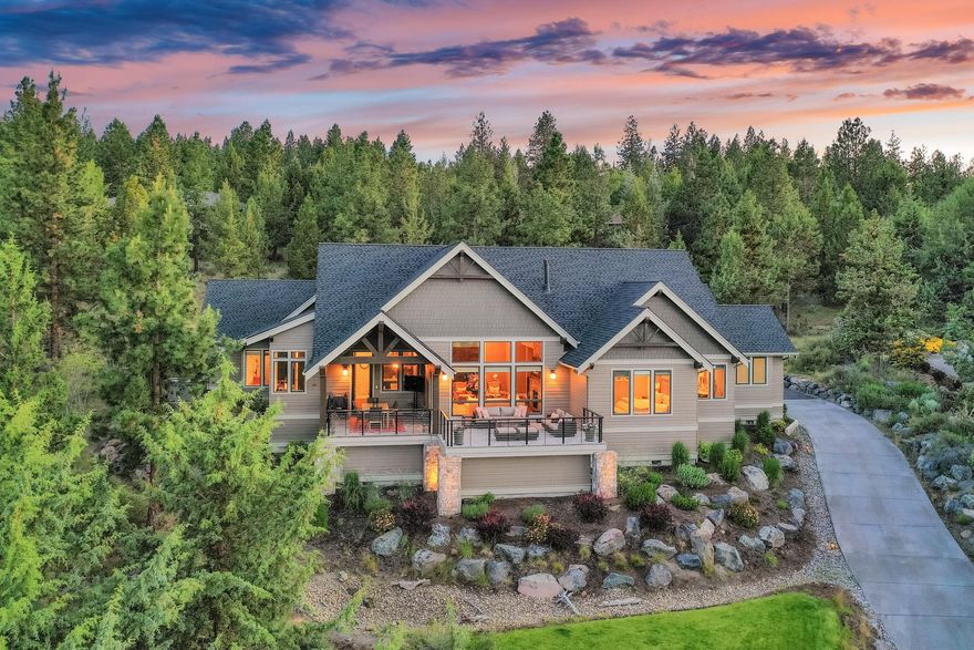 Stunning custom Awbrey Butte SINGLE-level home built by Structure Development NW with amazing views of Smith Rock located on over an acre! Large great room with gas fireplace and vaulted ceilings. Hardwood floors throughout. Gourmet kitchen with slab quartz counters, large island, stainless steel appliances and butler's pantry. Spacious master bedroom with coffered ceiling and fan. Master bath with tile floor, radiant heat, walk-in tile shower and soaking tub. Lovely office with expansive paver deck and hot tub. Large laundry room. Tandem three car garage with storage room. Huge deck with outdoor dining and living areas with panoramic views. Home is immaculate.