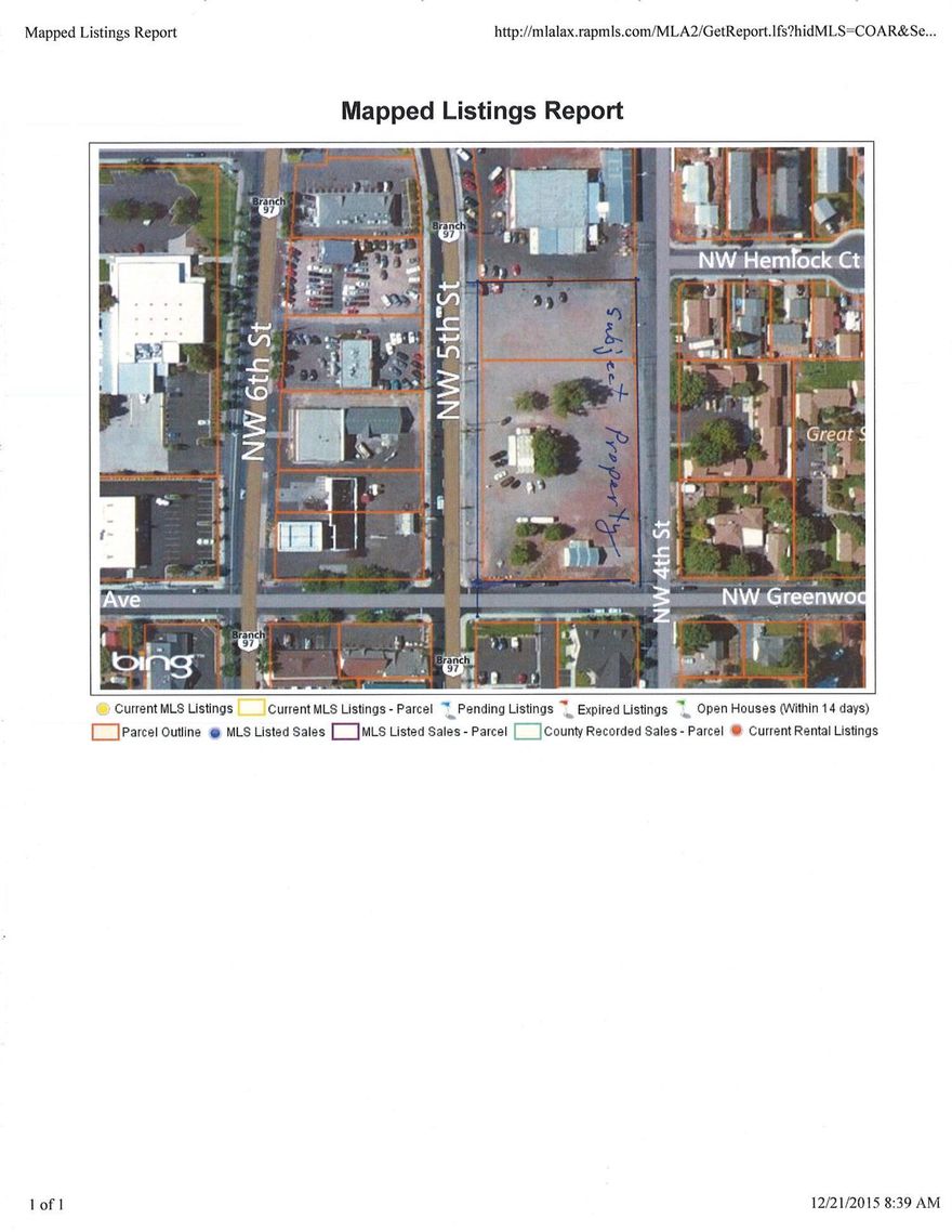 The Last Great Large Commercial Zoned Corner Lot in Town. C2 Commercial zoned allows a lot of uses including Retail, Medical, Food Service as well as Multi-Family units. 400+ feet of 5th Street frontage.