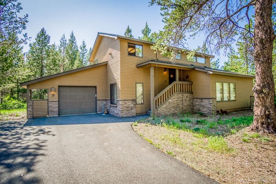 Located in the most desirable neighborhood of Sunriver is this bi-level home with great charm and opportunity. Great curb appeal and plenty of tree life, this successful rental offers location, amenities and a turn key purchase. All three bedrooms are located on the ground level with an additional day bed for extra guests. The top floor is flooded with light from the many windows with beautiful outlooks. A perfect place to BBQ directly off the living room for a blend of lovely morning experiences or nice evening meals. A wood burning fireplace warms the home. Hot tub too! Plenty of rented nights if you're looking for an investment or clear the schedule to enjoy your own getaway.