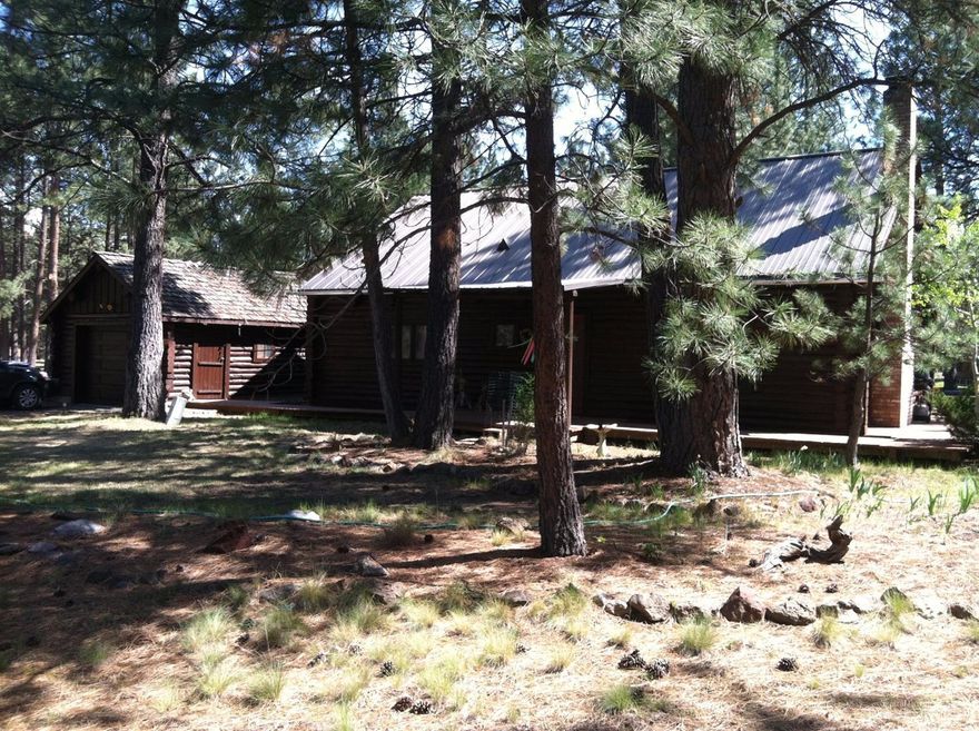 Quiet and peaceful location in the Indian Ford area for the Norwegian Scribe Log Home. A short drive to Sisters. .92 acres. Well maintained 3 bedroom 1.5 bath home with vaulted ceiling, great room, wood stove can be removed to use the original rock front fireplace. Dining, kitchen and bedroom have skylights. Large front side and rear deck. Recently stained exterior and Metal roof. New septic and lateral field in 2015.