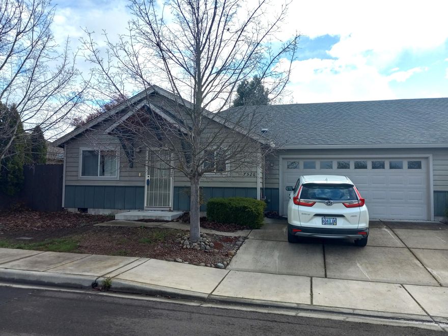 Well appointed home on a dead end street with only 4 houses.  Living room with vaulted ceiling, plant shelves and a slider to a covered patio.  Spacious master bedroom with 2 closets and a slider to the 2nd covered patio.  Kitchen with lots of cabinets, 2 corner cabinets with lazy susans. 2 car garage.