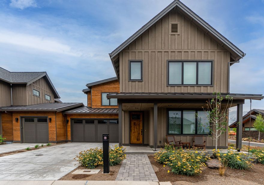 Located just minutes from all that Tetherow has to offer in the Highlands Ridge neighborhood, this popular Pine floor plan is versatile and stylish. Inside, you will find a nicely appointed kitchen connected to spacious dining and living rooms on the main level and 3 bedrooms plus a flex space upstairs. Choose from one of the designer-selected interior packages best suited to your style. Designed with outdoor living in mind, this west facing patio has hookups for a fire pit and hot tub and backs to HOA protected open space. If a smaller footprint is what you have in mind, there are other plans in the works. Call your realtor to see if a future release would fit your needs. Located just a short distance from all of Tetherow's amenities, with easy access to endless miles of trails, this home is in a prime location that can't be beat. THE HOME IS UNDER CONSTRUCTION, PICS ARE OF THE SAME FLOOR PLAN IN A PRIOR PHASE.