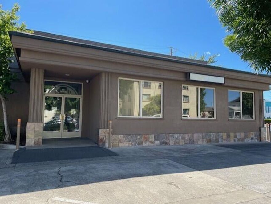 First Class office space, corner location, conveniently located near the Courthouse and other municipal buildings. It is one story with 1,788 square feet of office space with additional finished 2nd floor storage area of 294.5square feet.  The office has 3 private offices, large training room, open cubical area. Entrance, kitchen, 2 restrooms and storage area to be shared with suite 102.  Base rent for office area is $1.45 per square foot and $0.73 for the finished storage area.  Training room could be converted into two private offices.
