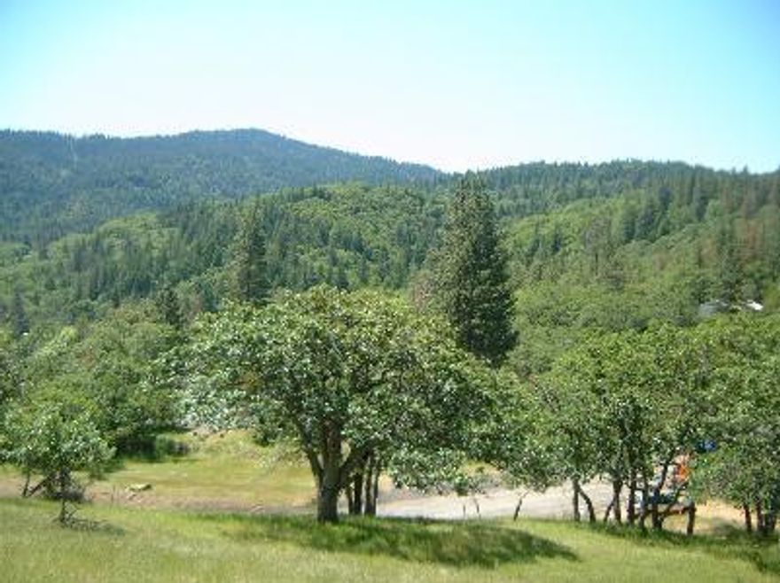 Sweet spot. South facing, moderately sloped 5 acres on Old Hwy 99. 15 minutes to Ashland. Driveway roughed in and homesite pad ready for your choice of homes. Mountains surround this serene setting with expansive views and plenty of sunlight. Trail winds to top of property with lookouts around every bend. Lot next to property is being built with a producing well at 9 gpm (per watermaster). Property has septic approval for 4 bedroom home.