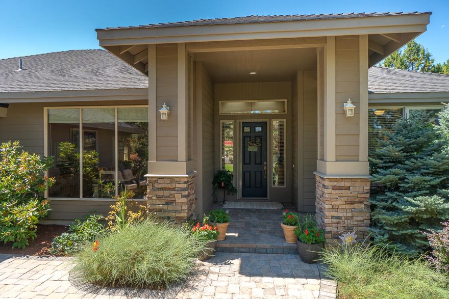 Beautiful single level behind the gates in Eagle Crest Resort! Open-concept floor plan features a formal dining room, spacious kitchen with breakfast bar and island, dining nook, master suite with dual vanities, large soaking tub, and office off the master suite. Two guest rooms with a Jack & Jill bath, utility room with built-ins, and a triple car garage. Lovely setting with beautiful landscaping and a paver patio.