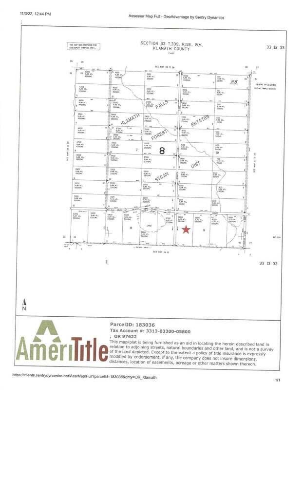 Klamath Falls Forest Estates -Hwy 66 Unit -Plat No. 1 - Land