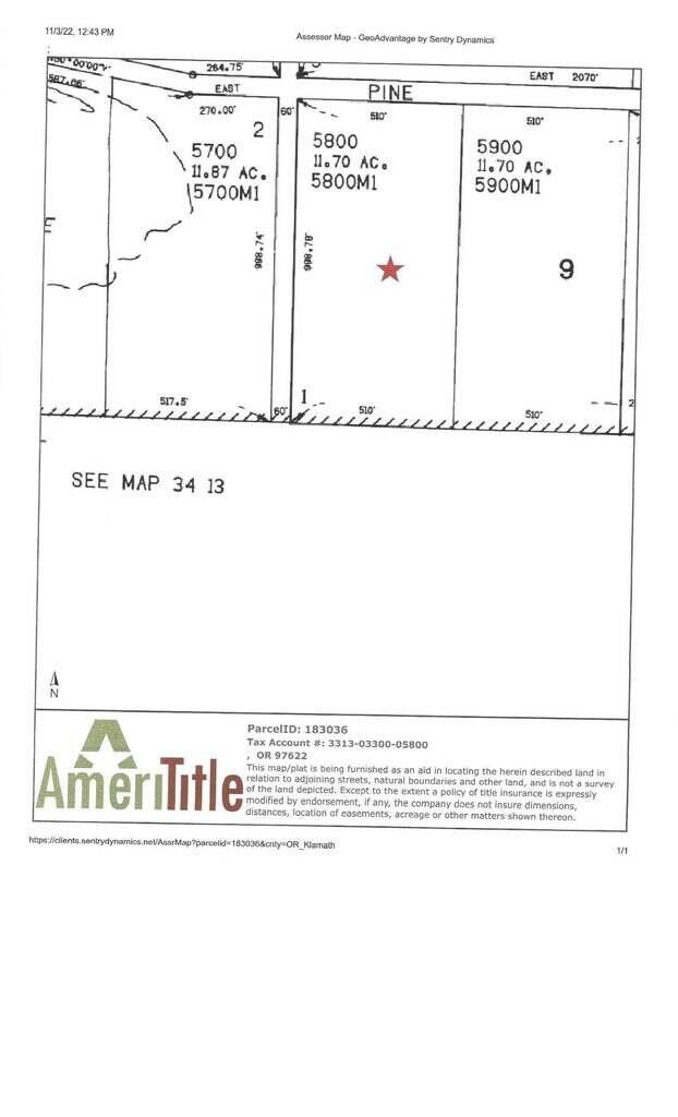 Klamath Falls Forest Estates -Hwy 66 Unit -Plat No. 1 - Land