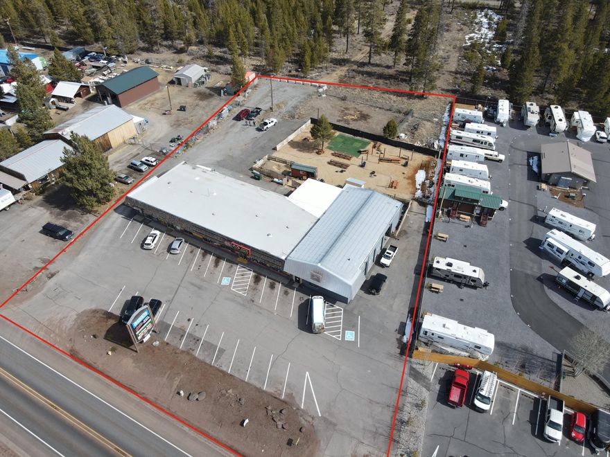 Excellent multi-tenant investment opportunity with strong long-term tenants, directly off Highway 97. This 9,516 +/- SF mixed-use building is zoned LPTC (La Pine Traditional Commercial), which provides an investor the opportunity for limited residential use as well as commercial. The property includes two separate tax lots totaling 65,755 +/-  SF.