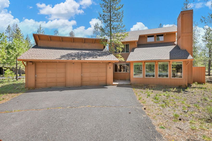 Enjoy resort lifestyle in fantastic, popular Sunriver. Make a little money on the side w/an excellent short term rental.  Fully furnished, ready to go. Excellent floor plan for groups of 10 w/3 bds, +den, & 3 full baths!  Newer windows, new plumbing in 2017, new luxury vinyl floors throughout, new kitchen cabinets, doors, trim, new water heater. Cozy living room w/rock fireplace & vaulted ceiling opens to large dining area.  Kitchen is spacious w/excellent counter space.   The primary bedroom is on the main floor.  There is a 2nd bed/bath en-suite upstairs. Huge back deck is fenced in for privacy w/a hot tub. Upstairs are 2 more bedrooms w/a den/office for additional sleeping space. Good rental history.  2 car garage w/ping pong table. 6 bikes included for riding amazing miles of bike trails. Take advantage of all that Sunriver has to offer, hiking, golf swimming, relax & hear the wind in the trees. Rental Links: great history ! https://abnb.me/dwpqRQHJHs
https://www.vrbo.com/118