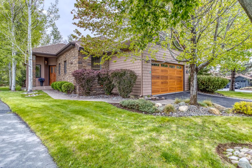 Welcome to Fall Creek, a serene neighborhood nestled within the gated Broken Top community. This single-level home sits beside a tranquil recirculating water feature, offering peaceful views and the calming sound of flowing water. Enjoy morning coffee or evening gatherings on the private decks and outdoor living spaces, including a cozy deck off the primary suite. The kitchen boasts new appliances, ample storage, and an open layout that flows seamlessly into a warm and inviting family room. Separate formal dining and living areas provide ideal spaces for entertaining. The well-designed floor plan offers excellent separation between the spacious primary suite and the guest wing, which features two bedrooms connected by a Jack & Jill bathroom. An oversized two-car garage offers generous space for vehicles and a golf cart. Experience comfort, privacy, and the best of the Bend lifestyle in this beautifully located home.