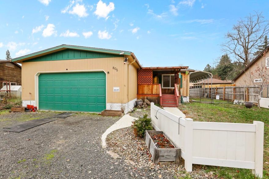 Welcome to 805 Redwood Ave at the end of the road in the peaceful town of Butte Falls! This 3 bed, 2 bath home offers 1,600 sq ft of comfortable living space with a bright, open layout. Enjoy the country lifestyle with a chicken coop, protected garden beds, and plenty of room to roam. The covered back patio with a wood stove is perfect for year-round entertaining, plus there's a gazebo for relaxing and an RV carport for extra parking or storage. Located near local schools and outdoor recreation, this property offers small-town charm with practical extras!