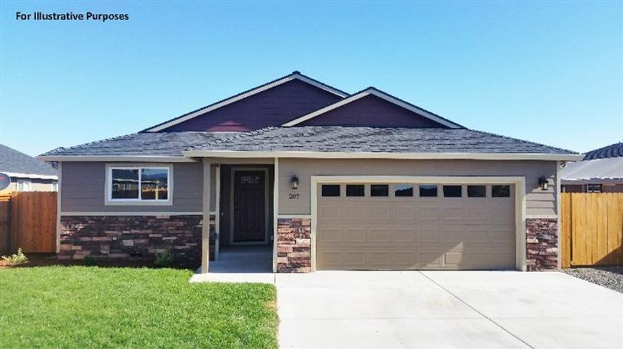 Beautiful brand new custom built home with tons of upgrades & extras built with pride by Snyder Creek Construction. This home has a wonderful open floor plan and is near completion. Incredible location! Just 30 seconds away from the Don Jones Memorial Park. Granite countertops in kitchen & both bathrooms. Stainless steel appliances, custom cabinets, huge vaulted ceilings, kitchen pantry, upgraded laminate floors in entry, kitchen, dining area, & living room. Custom tile flooring in laundry room & both bathrooms, large master suite with walk-in closet & 2 sinks, inside laundry, & much more. Beautifully landscaped front and back yards with timed sprinklers, 2 car finished garage, Rocked RV Parking, rock facade on front of home. Covered back patio, upgraded electrical throughout including high speed communications, fenced back yard for privacy.