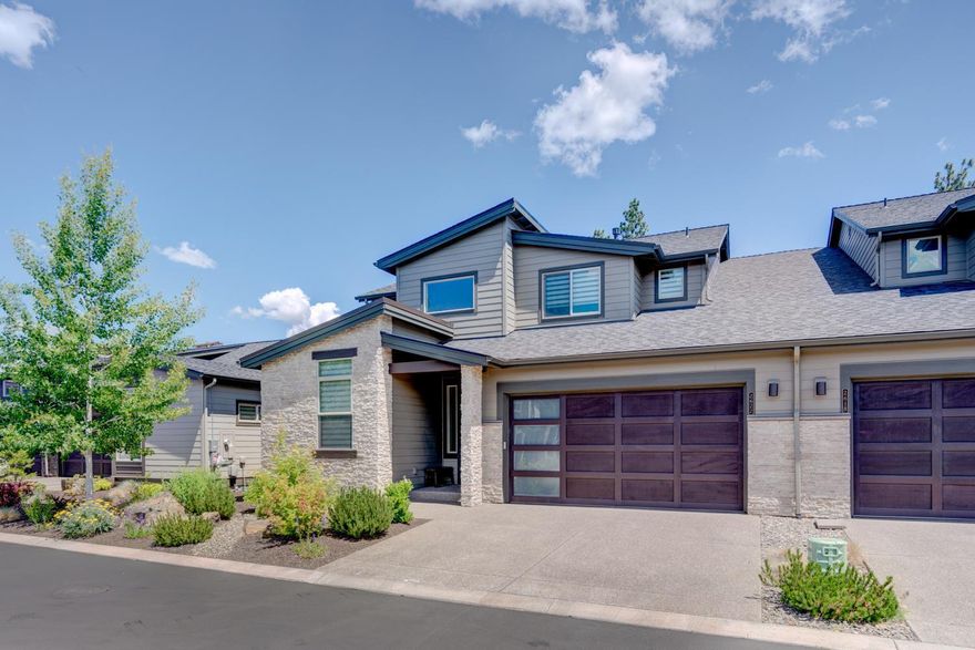Stunning Townhome on the Deschutes River, this home is luxury at its finest. Walk inside and listen to the river on the back covered patio... you won't want to leave. The floor plan is designed w/single level living in mind providing an office, laundry, & master suite all on the main level. This home has a 2-story great room w/gas fireplace, soaking tub & w/in closet, upstairs guest suite, additional large bedroom & loft area w/wet bar, large mud room/laundry with Washer/Dryer, & an abundance of built-ins. Gourmet kitchen with KitchenAid Stainless appliances including refrigerator & modern range hood & cooktop. Enjoy the soothing sound of running water year round & have private access down to the river to the community boat ramp to launch your water toys. There is also access the Deschutes River Trail close by which will lead you South towards downtown or North towards Sawyer Park & beyond. Owner upgrades include the garage epoxy floors & custom cabinetry along w/professionally designed backyard.