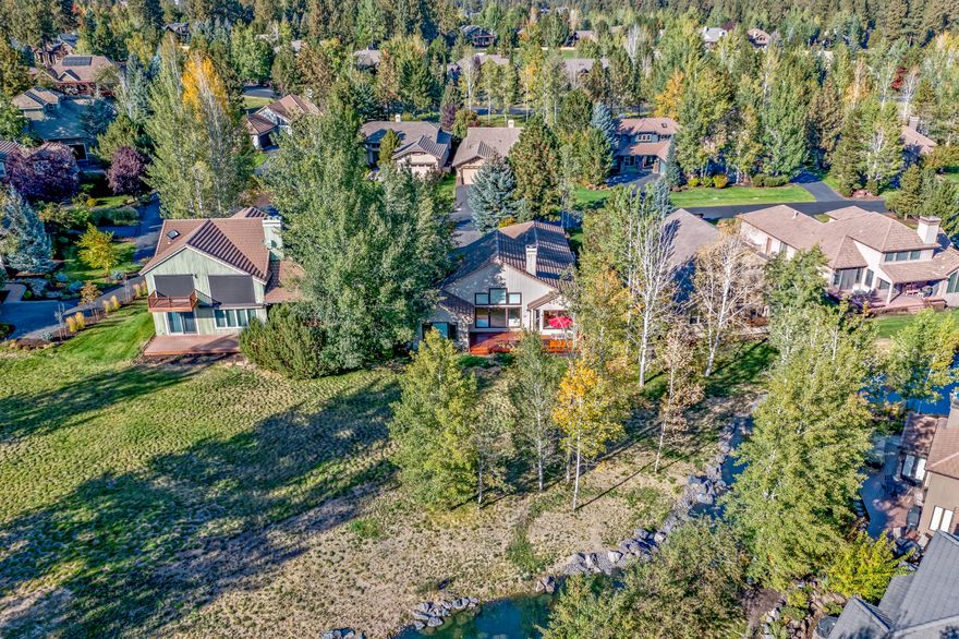 Savor the serenity of this quintessential home set amongst a variety of trees, protected open greenspace and meandering creeks located in in Bend's highly desirable Broken Top Community. The single level, open floor plan, vaulted ceilings and newly stained deck are perfect for entertaining guests. Each of the three bedrooms has its own bathroom and are nicely separated from each other. A spacious garage and laundry room provide extra storage space. Enjoy the peace and quiet of the southwest hills, yet only a short drive to Old Mill and downtown Bend. One owner since 1998 and ready for your personal updates.