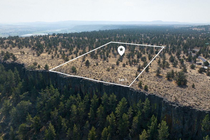 Welcome to Pinecrest Ridge - where wide open spaces meet endless possibilities! Located on the rim in beautiful Prineville, this brand new subdivision offers stunning 5.1 - 5.9-acre lots, plus one incredible 9.3-acre lot. All are septic-approved and ready for your dream home. Whether you've been craving extra elbow room, a spot for your livestock, or space to park all your toys - Pinecrest Ridge delivers. Here you'll find the perfect balance of privacy, views, and freedom to create the lifestyle you want. Build big, build bold, and bring whatever floats your boat - quite literally. Your dream property starts here. Lot 1 is a 5.3-acre lot on the Rim.  *Some photos include different lots. Please refer to the outlines for guidance. Plat Map available upon request.