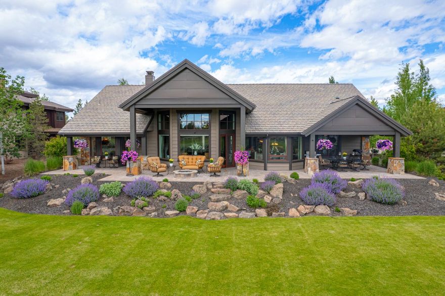 Enjoy peaceful views of the Nicklaus Golf Course, and Signature Hole #5 along with sunrises over the easterly mountains. The Timeless high-end finishes include wide plank Hardwood Flooring throughout, a Limestone Fireplace in the Great Room, Professional Appliances in the open Chef's Kitchen, & Vaulted Ceilings. 3 Ensuites, + Office. Covered outdoor living & dining on the rear patio. Plenty of space for family & guests! Primary suite w/soaking tub & generous closet with Built-Ins. 1,166 /SF Garage for all your storage needs! The $115,000 Juniper Preserve Premier Club Membership is Included! This Luxury Resort Community is located just minutes from NE Bend Dining, Shopping and Medical Services. Enjoy all the amenities of Juniper Preserve Resort! Two Championship Golf Courses~36 holes of exceptional Golf, Dining options, Day Spa, Fitness Ctr, Adult & Family Pools, 24-hour manned Security Gate, Private Club, Dog Park, & Bike & Walking Trails.