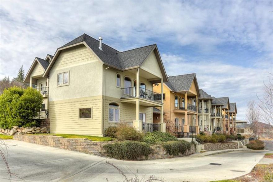 If you are looking for a care-free lifestyle, come check this out! This home is an end unit, so besides having good natural light from several directions, it also has a large patio area--unique in this neighborhood of townhomes. In addition, there are 3 view decks off the master and the living areas. The 2-car garage is also oversized. The sellers have added several built-ins since they purchased the home as well as custom window coverings and lighting. On the lower entry level you'll find two good-sized bedrooms, a full hall bath, the laundry room and an efficient office space. On the main level is the living/dining/kitchen and powder room. The master is on the upper level, so there's a good separation of spaces. The views from this particular home look out towards Billings Pond and are basically unobstructed by any of the nearby homes. Convenient access to downtown and neighborhood open space.