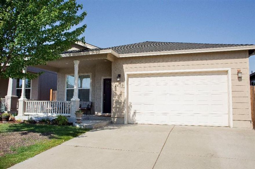 This home is a definite MUST TOUR...From the moment you walk in the front door you are immediately greeted with the Vast 10 ft. ceilings. The floor plan of this 3 Bedroom 2 Full bath 1529 Sq.Ft. home has smooth movement and functionality and livability unlike most homes in this price point. The home really has a model home feel and in no way feels like a Track Home. The Back Yard is incredibly unique in it's layout with a New Custom Covered Patio and Small Storage Shop with the grass lined with custom garden beds...Call to tour today.