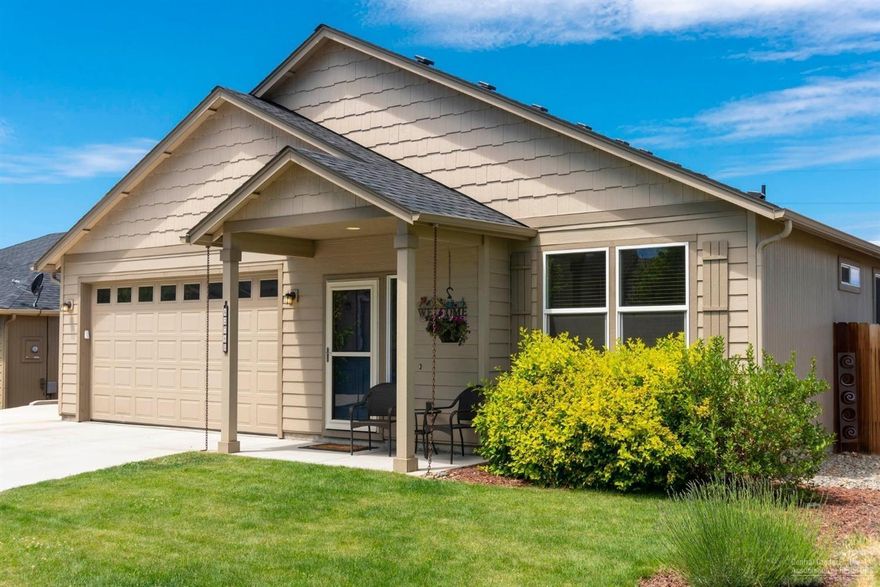 Charming & neat as a pin Single Level home offers bright & cheerful open floor plan with great separation between the master suite & guest bedrooms. Cozy great room with gas fireplace & peek-a-boo mountain views opens to dining room & beautiful kitchen with warm dark wood cabinetry, 5 burner gas cook-top, stainless appliances, & breakfast bar. Stay cool in the air-conditioned indoors & enjoy backyard bbq's on the patio of your spacious fenced backyard. RV parking & storage shed on landscaped oversized lot.