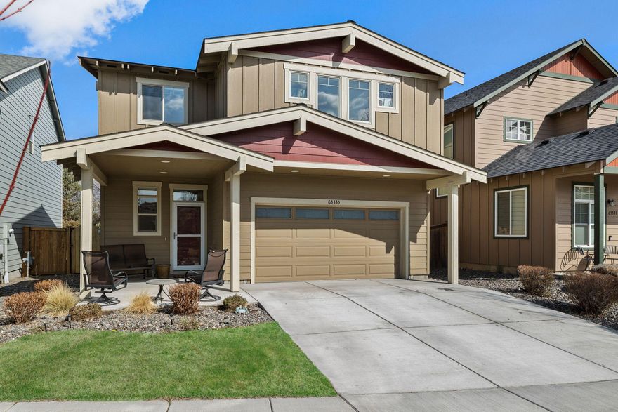 Super clean home in NE Bend with an incredible backyard oasis! Built in 2016 with all the options- hardwood floors, modern Chef's kitchen with backsplash, and primary on the main. Vaulted ceiling entry welcomes you upon arrival. Upstairs you'll find a loft that would accommodate an office, or bonus area, 2 oversized bedrooms and full bath. The private backyard oasis with hot tub are what make this a must see. There are multiple terraces of zeroscaped lounge areas to enjoy privacy in your backyard. Property backs to greenspace which is a covered section of the canal.