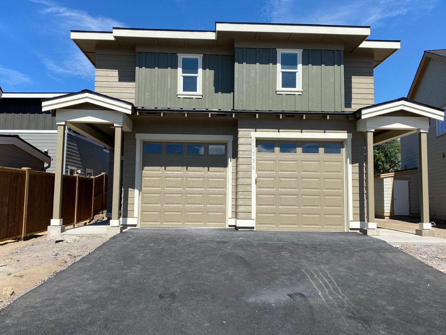 New construction duplex in SE Bend. This is the perfect turnkey investment opportunity in one of the best rental markets in the U.S.! Our popular C floor plan features open living space with 3 bedrooms and 2.5 baths per side. Upgraded and thoughtful finishes throughout the duplex include: Quartz countertops, beautiful alder cabinets, stainless appliances, waterproof plank flooring, hand textured walls and high efficiency ductless heat pumps with air conditioning. Attached insulated garages with automatic openers and extra storage units outside. The fenced yards feature a concrete patio area, enclosed storage, xeriscape landscaping in front and hardscaping in the backyard. Solar PV ready. Great investment opportunity with professional property management available. Visit the Farmington Village website for finishes, rental proforma, other plans and available lots.