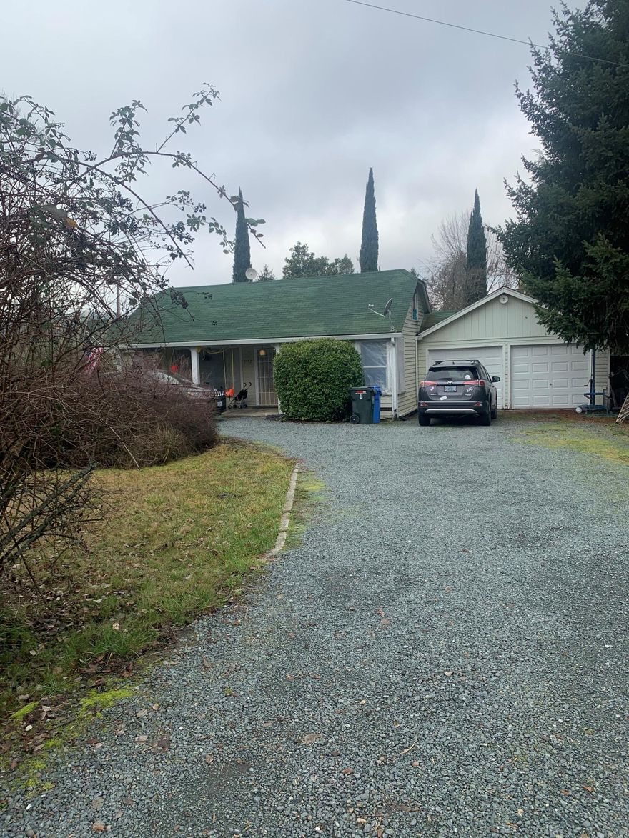 Paint Yourself Into this Corner Lot! Conveniently located on 0.29 of an acre, consisting of two tax lots. Approximately 1180 sq ft, 2 bdrm, 1 bath with a small bonus room upstairs. Home features stainless steel/black appliances, gas stove, hardwood floors in living room. Spacious fenced in back yard. Two car garage, RV parking and lots of room for all your toys. Waiting for your TLC. Adjacent Tax lot for sale MLS#220114433 All information is deemed reliable, and not verified.