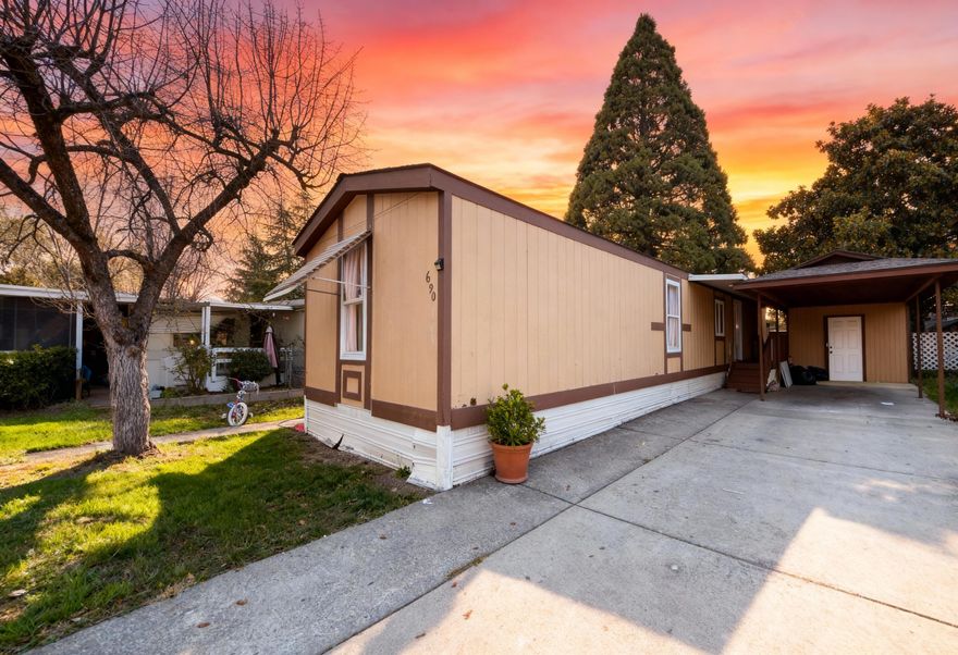 Affordable home with great potential and move-in readiness!
This 784 sq ft single-wide offers solid livable space with room to update and make it your own. The home features newer appliances—including refrigerator, range, dishwasher, washer and dryer.
The bathroom was recently remodeled with tile, giving you a finished space while you improve the rest of the home at your own pace. A good-sized backyard and a large storage shed offer plenty of room for projects, gardening, or extra storage.
Located in an all-age park close to the clubhouse, pool, and tennis courts, this home is in a convenient and desirable spot within the community. Sold as-is and priced to sell, it's a great opportunity for anyone looking for an affordable home with future upside.