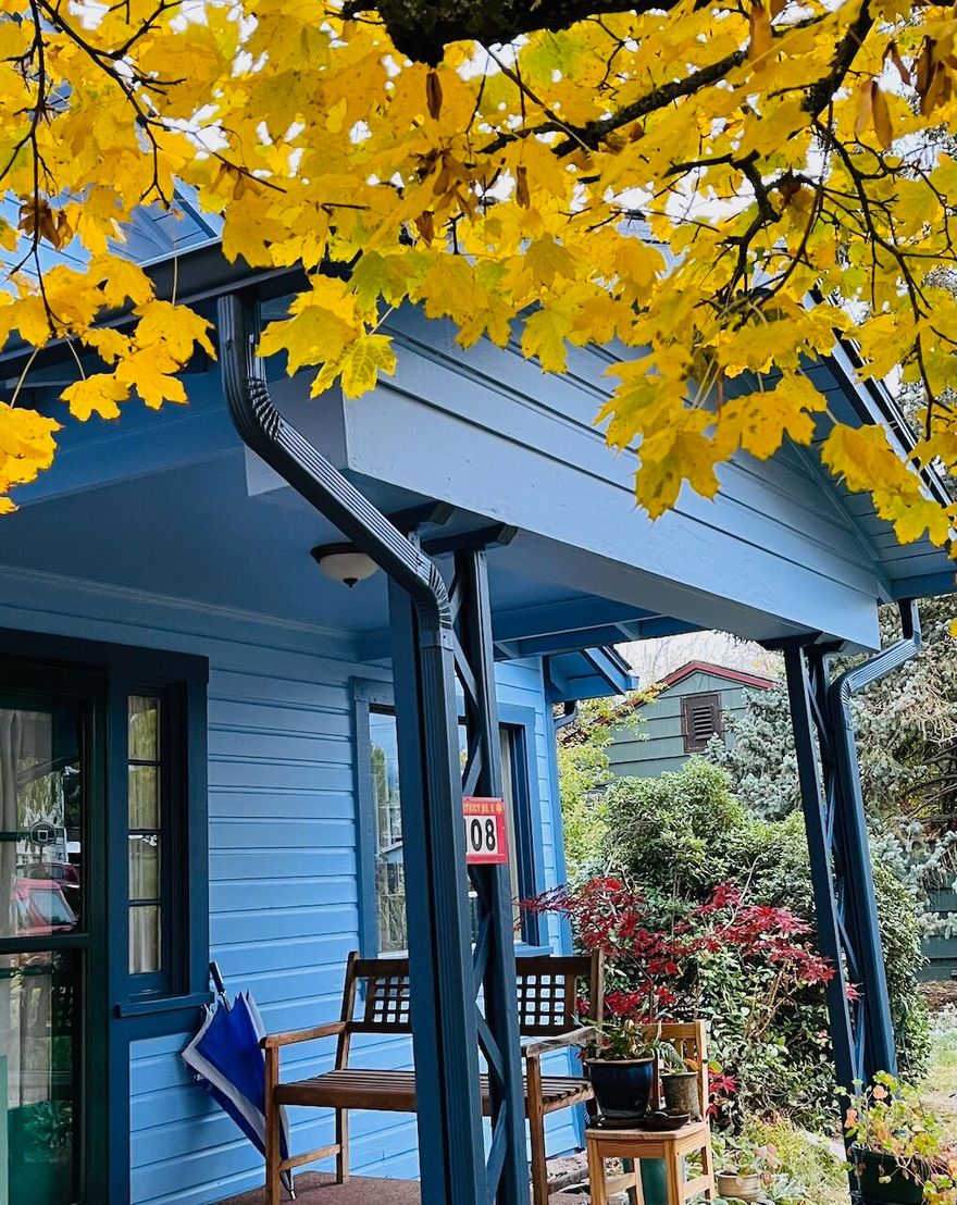 Beautiful and charming home on 0.22 acres in the desirable West Talent neighborhood. This inviting property offers 1,396 sq ft of living space, including a studio and loft, and is just minutes from downtown Talent and local schools.The lovingly updated 3-bedroom, 1-bathroom home features German Beech hardwood floors, tile, and Marmoleum throughout. The light-filled dining area opens to a covered back porch with a sun deck above, creating an ideal space for seamless indoor-outdoor living. Step outside to enjoy the spacious backyard, complete with established perennial plantings and ample room for gardening or entertaining. The exterior was freshly painted in 2022, adding to the home's well-maintained charm