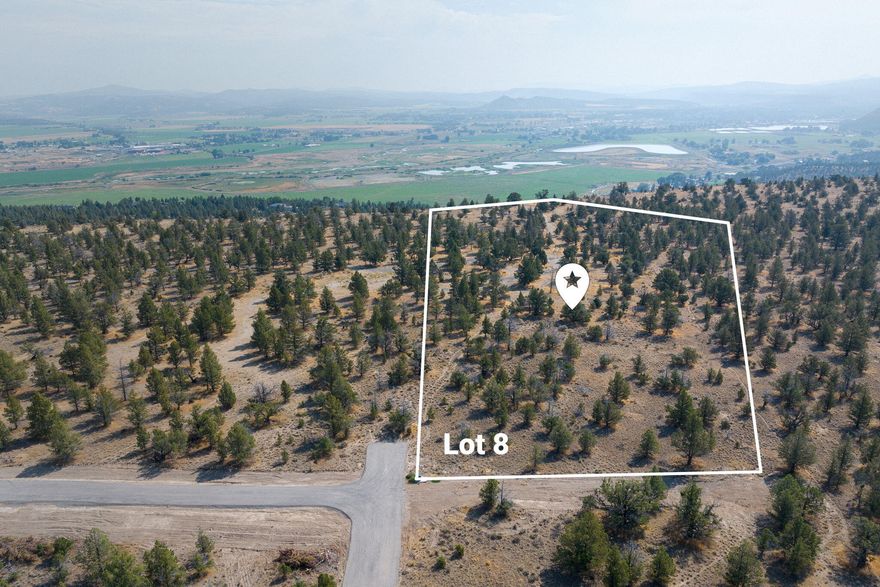 Welcome to Pinecrest Ridge - where wide open spaces meet endless possibilities! Located on the rim in beautiful Prineville, this brand new subdivision offers stunning 5.1 - 5.9-acre lots, plus one incredible 9.3-acre lot. Lot 8 is a 5.1-acre lot located on the Rim. All are septic-approved and ready for your dream home. Whether you've been craving extra elbow room, a spot for your livestock, or space to park all your toys - Pinecrest Ridge delivers. Here you'll find the perfect balance of privacy, views, and freedom to create the lifestyle you want. Build big, build bold, and bring whatever floats your boat - quite literally. Your dream property starts here.  *Some photos include different lots. Please refer to the outlines for guidance. Plat Map available upon request.