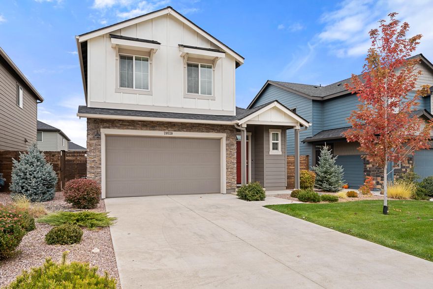 Charming two story Sherwood floor plan in SE Bend's Stone Creek subdivision. This gorgeous home was carefully constructed in 2020 by DR Horton and offers 1659 sqft of well designed living space featuring 4 spacious bedrooms and 2.5 bathrooms. Enjoy the open great room layout filled with natural light, a cozy gas fireplace that seamlessly flows into the gourmet island kitchen with quartz countertops, stainless steel appliances, pantry, and generous dining area. The second story primary suite features a private ensuite bath with double vanity, walk-in closet, plus much more. Charming, fenced back yard with patio is perfect for entertaining.  Enjoy community amenities like the seasonal pool and nearby Stone Creek Park plus easy access to Silver Rail Elementary, shopping, dining, and outdoor recreation. Front yard landscaping maintained by the by HOA for convenient low-maintenance living. Don't miss this opportunity, schedule a showing today!