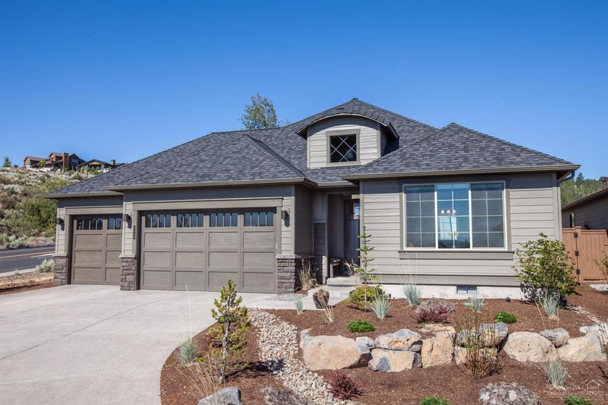 Beautiful one level with stunning views and steps from the golf course. Pahlisch custom quality finishes throughout include inviting entry into great room, coffered ceiling, large windows providing lots of light, quartz counter tops, SS appliances, engineered hardwoods, walk-in closet, and landscaped fenced backyard. Like new, built in 2015. Included with Front Load Washer/dryer, Refrigerator, Skylights in Great Room, Large Island in Kitchen and 6 Burner Jenn-Air Stovetop.