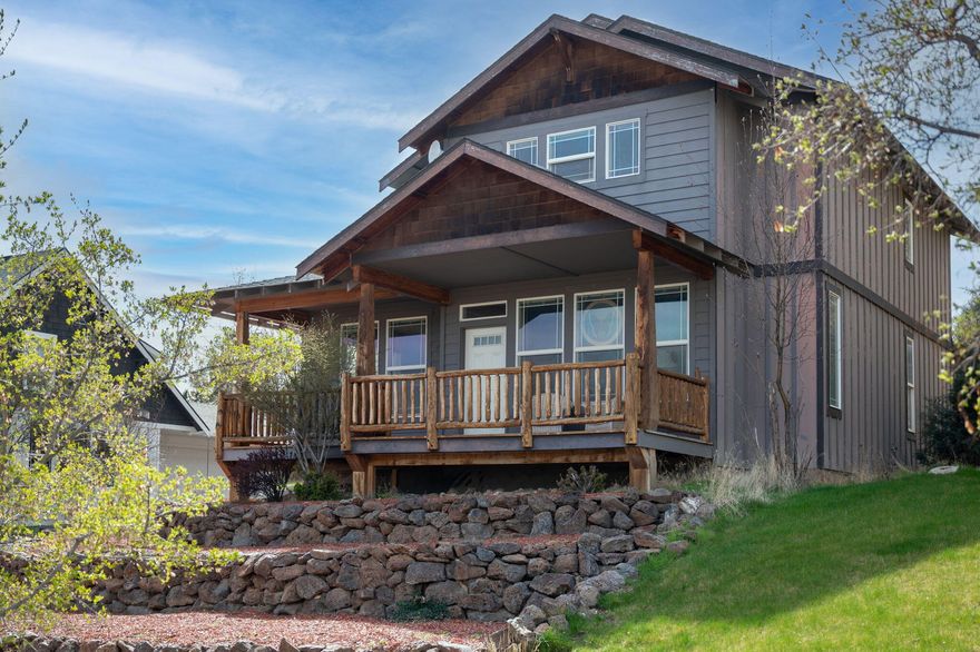 First time ever on the market! Enjoy the views of Barnes Butte from the beautiful lodgepole covered
front porch. This 3bd/2.5ba home has a lot to offer! The open living space has a spacious kitchen,
breakfast bar, windows for natural light and plenty of closet storage. Primary bedroom has a walk in
closet, large bathroom with a soaking tub. The laundry room is conviently located upstairs with a
storage shelf. The oversized 2 car garage has built in shelving for all your Central Oregon toys! The
covered back patio is great for BBQing and enjoying the shade on a hot summer day. Front & back
sprinklers offer endless opportunities for Spring planting. Schedule your showing today!