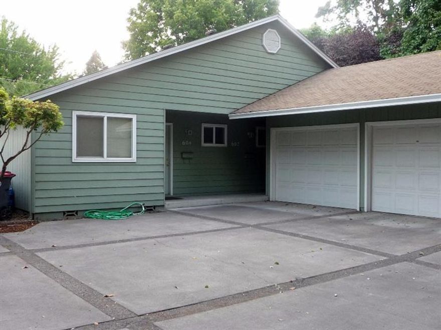 Each unit is in good condition with 2 Bedrooms and 2 Baths in approx. 1006 Sq Ft. The units contain an electric oven/range, dishwasher and refrigerator. There is a double closet in the master suite and a space saving closet in the 2nd bedroom. Each unit includes: Central Heat & A/C, inside laundry facilities, a private, fenced yard with concrete patio, a single car garage with an automatic door opener, plus there is 1 off-street parking space. It has mature landscaping and automatic sprinklers. The Property is within walking distance to shopping, restaurants, churches, parks and public transportation. Both units are tenant occupied and the rents are $800 for each unit. The authorized member of the LLC is a licensed real estate Broker in Oregon.