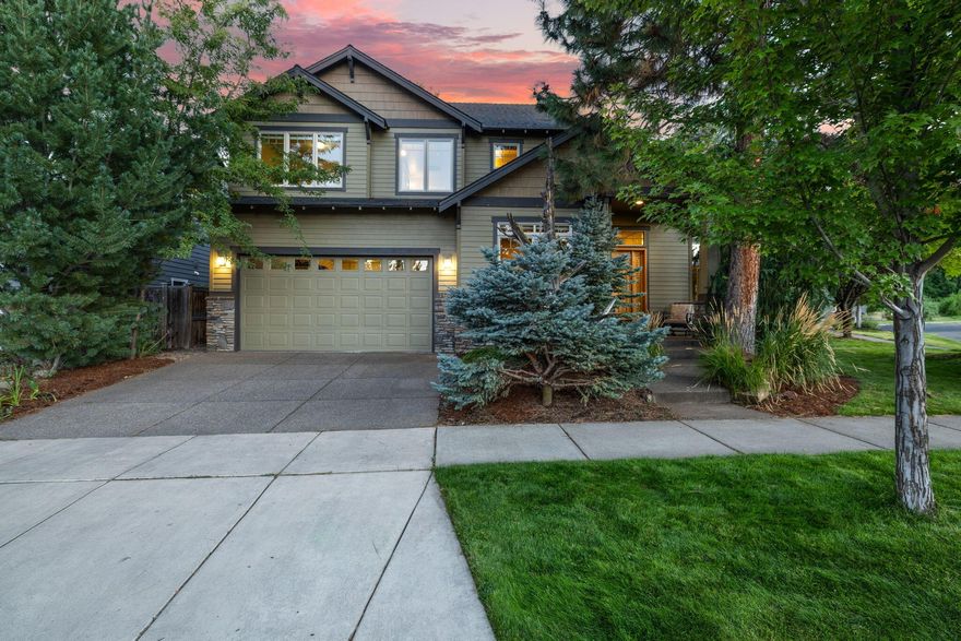 Come in and experience this beautiful custom-built home in SW Bend with a fully fenced yard and 3-car tandem garage! Quiet location with privacy provides quick access to the Old Mill District, schools, groceries, parks and Deschutes River Canyon trail. Large room for a private office or guest suite on the main floor. Enter an impressive and light-filled open floor plan with a Great Room and outdoor entertainment patio. Big Kitchen equipped with stainless steel appliances, large Island, walk-in pantry, 2nd pantry + comfortable eating nook for serving meals to family and friends. Vaulted ceilings and large windows let in lots of natural light. Upstairs you will find 3 spacious bedrooms. Primary ensuite includes soaking tub + walk-in closet. Enjoy relaxing outdoors surrounded by peaceful mature landscaping, pretty variety of trees and area for gardening. Benefit from extra storage and big workbench station in the high ceiling garage. Free of HOA! Check out the 360* virtual tour. Call today!