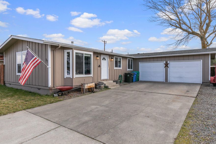 Must Tour!! This 3 bedroom 2 bath 1,456 sq ft home is Centrally located in Eagle Point close to all conveniences & sits on a large lot. This home features a large living room, vaulted ceilings, central heat and air, newer exterior paint, with roof replaced 6 yrs ago. Freshly painted interior walls, stainless steel appliances (that are included!), a cozy wood stove with mantle and stone work, a walk-in closet, an oversized two car garage, RV parking, a patio and gazebo that's perfect for BBQ's & entertaining  friends and family.