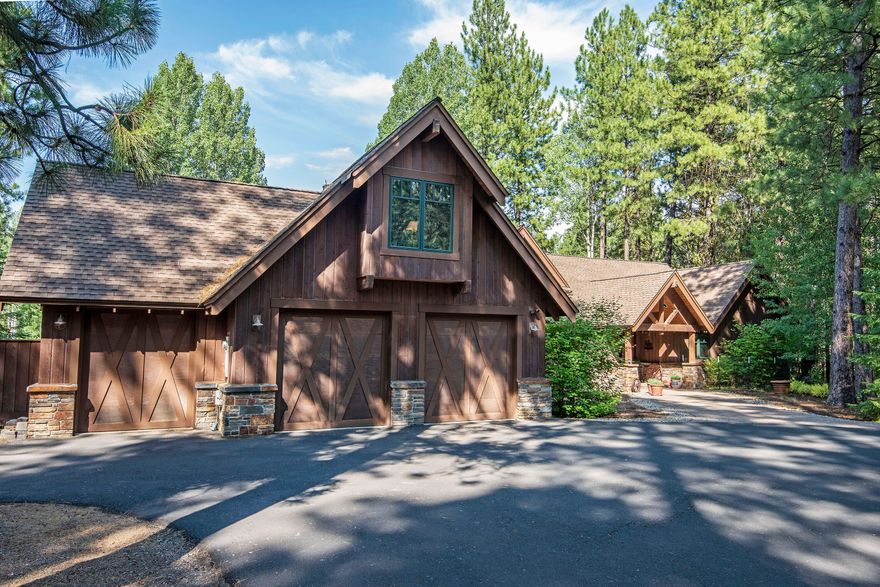 Get away from it all at this majestic Lodge style home, overlooking signature Fairway #14, Big Meadow Golf Course at desirable
Black Butte Ranch. Built by Kevin Spencer, this home is perfect for entertaining family or friends with a large, well designed kitchen &
Butler's pantry/bar area. The Great Room has  vaulted timber framed beams w/ an impressive Montana stone fireplace. The entry flows to the Living Rm, Kitchen, Dining and Sitting Areas. Library/Office has a 1/2 bath. Two primary bedroom/bath suites, on either side of the home, have vaulted ceilings and views to the golf course. Lovely 2021 remodel of 1 primary suite. Large bonus room and bath upstairs w/ 2 separate sleeping areas. Attention to detail and quality abounds. Dine al fresco on the covered patio while watching golfers. BBR amenities: golf, swimming pools, tennis/pickleball cts, bike/walking path, rec center, 3 restaurants. Centrally
located near Paulina Pool and GM Rec Cntr.