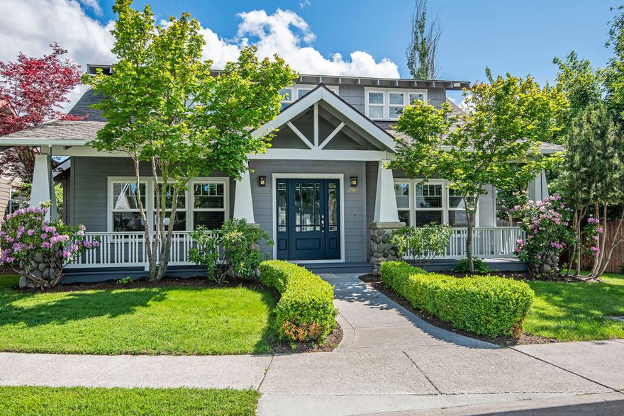 This beautiful NW Craftsman has been completely updated & there are so many different ways to enjoy this home. Updates include new SS appliances, carpet, LVP flooring in the bathrooms, refinished hardwoods, new window glass, and interior & exterior paint. Bedroom configuration has nice separation with the primary bedroom on the 1st floor, & the additional 3 bedrooms & huge bonus room upstairs. The open floor plan design on the main floor has an additional flex space for multiple possibilities. The laundry room has a utility sink, storage cabinets and is attached to the garage. Exterior features include an expansive fully-fenced & irrigated backyard with deck and shed. There is a long driveway up to the attached 2-car garage, with plenty of parking and alley access, including RV parking. This home sits close to everything - schools, shopping and hospital. You will enjoy watching the world go by on the adorable front porch or inviting friends over to sit out on the back deck.