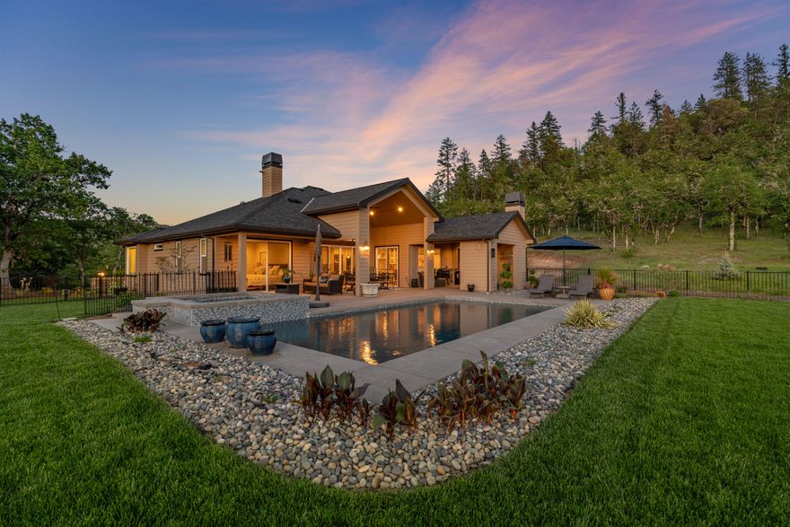 Welcome to the South Obenchain Ranch + Estate, which boasts extreme privacy, 120 acres, nursery water rights, + a stunning estate home. There is also a second home, shops, + miles of trails. The 2017 Pagnini home features quality craftsmanship, exquisite finishes, + a wonderful contemporary design. Outside you will find a spacious entertaining space with covered patio, outdoor kitchen, + saltwater pool w/hot tub.  The 2,286 square foot 2nd home features 3 bedrooms/2  bathrooms + is perfect for a two-family setup. There are also two shops, a barn, storage buildings, + full RV hookup. The water rights come from a permitted ag well that is approved for year-round use.  There is also a pond and seasonal creek. Located in an area known for great hunting opportunities. This offering provides a buyer an opportunity to enjoy luxury, a refreshing rural lifestyle, + a charming small-town culture only 8 minutes from Eagle Point + 18 miles from the airport.