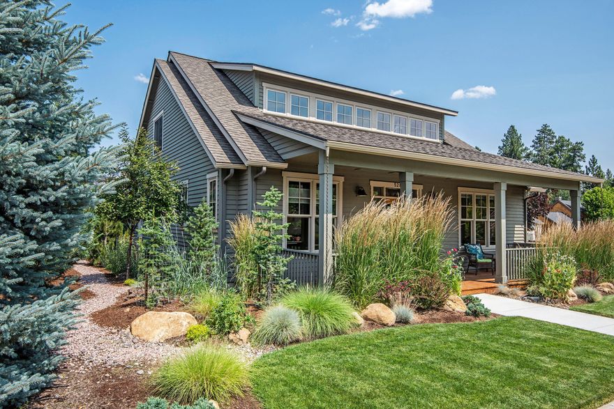 Pine Meadow Perfection!  Very well appointed Bungalow featuring covered porch, shed roof dormer, large bedrooms, open floor plan, main level master, and sweet backyard outdoor living area with heaters for the evening chill.  Finishes include wide plank chestnut flooring, silent cabinet doors and drawers, forced air heating and cooling with air scrubber and humidifier, solid nickel bathroom fixtures, and beautiful paint palette.  Music room could be 4th bedroom.  Extensive landscaping with automatic sprinklers and drip system.