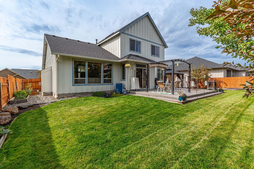 Beautiful newly painted 4-Bedroom, 2.5 bath home located in the desirable NW Canyon Neighborhood. Walking distance to Dry Canyon Access, schools, and parks. Open concept  complete with gourmet kitchen, large island, pantry, stainless-steel appliances and dining area. Great room with a gas fireplace perfect for entertaining family and guests.  A bedroom/office with French doors, 1/2 bath, and laundry room complete the downstairs.
Upstairs the primary suite boasts cathedral ceilings, ensuite bathroom, walk-in closet, new flooring, and step-in shower along with spectacular mountain views.  A large hall skylight, 2 large bedrooms and a full bath with skylight finish off the upstairs.
Outside you'll find a fully fenced backyard oasis perfect for outdoor entertaining! Large concrete stamped patio, hot-tub, pergola, Koi Pond, fruit trees, sprinkler system and raised beds. RV/Boat cover complete with it's own gate. 3 car garage.
MOTIVATED sellers offing $10,000 towards closing costs.