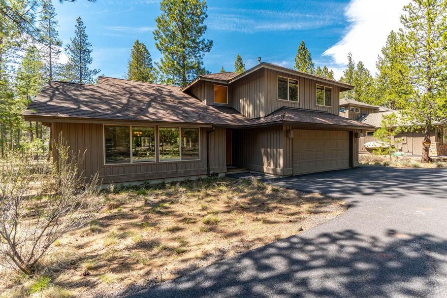 Fantastic opportunity in the heart of Sunriver! Situated on a quiet cul-de-sac, less than a 5-minute bike ride to SHARC, this 4BR/3.5BA home offers space for everyone to enjoy. Oversized Great Rm with exposed beams, vaulted ceilings, light-filled windows & gas fireplace is the PERFECT place to gather. Kitchen features solid surface countertops, stainless appl, raised bar for informal dining & opens to spacious Dining area w/access out to back deck. Main Level Primary Suite w/direct access to private hot tub deck. Upstairs: 3 additional BR (one En Suite), full BA and wonderful Loft Bonus w/sunny upper deck area. 2 car garage. Walk out your front door & explore miles of bike paths leading to Sunriver amenities. Consistent rental history & excellent proximity to golf courses, Fort Rock Park & The Village at Sunriver for restaurants, cafes & shopping. 20 minutes to Downtown Bend & Mt. Bachelor. Property includes 10 SHARC passes. SHARC assessment to be paid in full at closing by Seller.