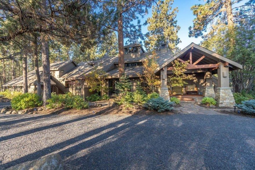 Information for comp only. Exceptional close-in location for this private and serene 5 acre parcel with gorgeous terrain views, an extraordinary waterfall and 2000 sq.ft. multi-level decking. The home has been remodeled over the years and boasts 3547 sq.ft. in the main home plus an additional 520 sq.ft. in the 1 bedroom guest house. The charming farmhouse style kitchen has a beautiful concrete kitchen island running the length of the room, pine ship lap paneling, a garden window and pine flooring.  Spacious main level master suite looks out on the gorgeous terrain view with access to the deck and hot tub. The lot is level with mature landscaping including an abundance of native perennials as well as lush grassy areas. Vaulted ceilings, many skylights and privacy with everywhere you look. A truly special home.