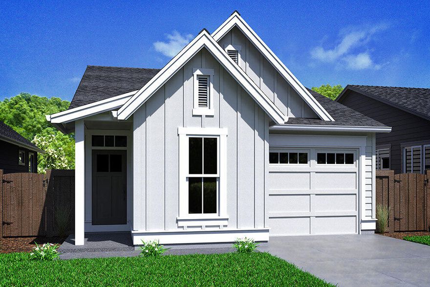 This ORCHARD plan, built by Award winning Pahlisch Homes, is on Lot #11, new construction, COMPLETED BY NOVEMBER!
Embrace the comfort, functionality, & flexibility this remarkable property has to offer. Nestled amidst a community of single family homes, and the allure of nearby conveniences such as shopping & Pine Nursery Park.  Step outside onto the covered patio, where you can enjoy the serenity of the outdoors in any weather.  2 bedrooms, 2 baths, and a versatile space that can be used as a home office, study area, or even a cozy reading nook.  Exceptional finishes include: Luxury vinyl plank flooring in kitchen, dining, greatroom. Quartz counters in kitchen, bath, & laundry.  Full height kitchen backsplash, tile shower walls in the primary bath, Tankless water heater, AC included.  Front yards have low maintenance xeriscape landscaping.   Photos are virtually staged.