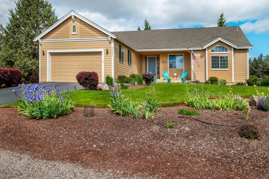 This beautifully updated single-level home offers a thoughtfully designed open floor plan with a tranquil primary suite on one side and a guest suite on the other. Vaulted ceilings fill the great room with natural light, complemented by a cozy gas fireplace. The dining area flows seamlessly into the kitchen and living space, perfect for entertaining. The primary suite is a true retreat with an expansive bath featuring a walk-in shower, double vanity, linen closet, and large walk-in closet. A versatile office with double doors provides an ideal workspace or extra living area. Recent updates include new laminate flooring, carpet, interior paint, water heater, dishwasher, and a roof tune-up. Located in the coveted Falls neighborhood, enjoy amenities like golf, pickleball, tennis, swimming, and a fitness center. Whether staying active or enjoying a serene lifestyle, this home is an exceptional choice!