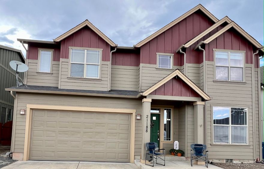 Seller is offering financing @5.9%!!! No HOA's. This craftsman style home is located in a family oriented neighborhood on the SE side, close to schools,shopping, fitness centers, restaurants and the new Reed South Plaza! The property features 4 beds and 2.5 baths.  The open concept kitchen is furnished with an island, granite counter tops, wood cabinets and floors.  There is also a walk-in pantry, separate dining and formal living area.  Laundry is on the main floor.The 2nd floor has an open area perfect for a play room and a bonus room over the garage!The primary bedroom has two closets, an ensuite with double vanities and a water closet. In the yard there is a concrete patio for lounging, plus an irrigation system.